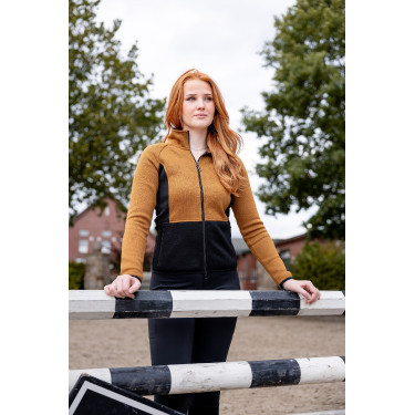 Casaco de fleece Neve Horze Marrom dourado Castanho