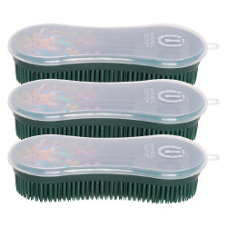 Escova Perfection e elásticos para crina Imperial Riding Verde floresta Escova Perfection e elásticos para crina Imperial Riding Verde floresta