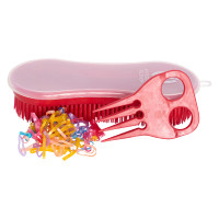 Escova Perfection e elásticos para crina Imperial Riding Roxo Real Violeta