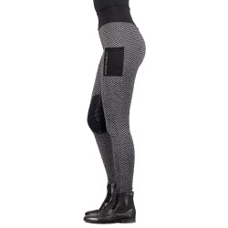 Legging de equitação Imperial Riding Diamond Bubble Kneegrip Preto Legging de equitação Imperial Riding Diamond Bubble Kneegrip Preto