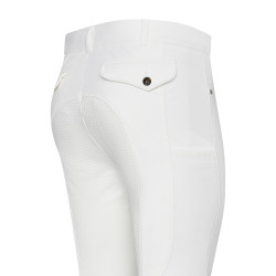 Calça de equitação Euro-Star Camillo FullGrip homem Branco