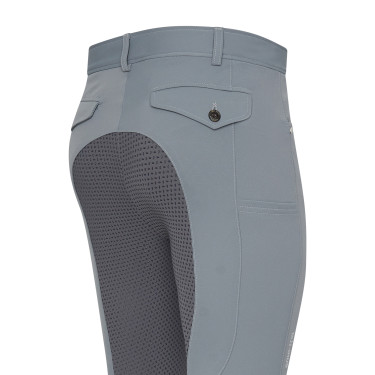 Calça de equitação Euro-Star Camillo FullGrip homem Titânio Cinzento