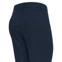 Calça de equitação Easy Rider Evita FullGrip Azul-marinho
