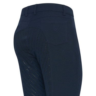 Calça de equitação Easy Rider Evita FullGrip Azul-marinho