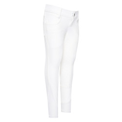 Calça de equitação Easy Rider Evita FullGrip infantil Branco