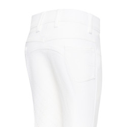 Calça de equitação Easy Rider Evita FullGrip infantil Branco