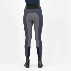Calça de equitação Euro-Star Queen thermaline FullGrip Cinza magneto Cinzento