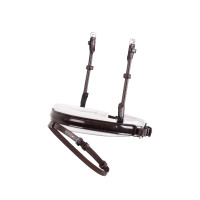 Narigueira combinada Montar Deluxe contorno contrastante couro ECO Castanho Narigueira combinada Montar Deluxe contorno contrastante couro ECO Castanho