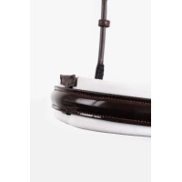 Narigueira combinada Montar Deluxe contorno contrastante couro ECO Castanho Narigueira combinada Montar Deluxe contorno contrastante couro ECO Castanho