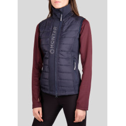 Colete acolchoado sem mangas Montar Emma feminino Marinho Azul-marinho