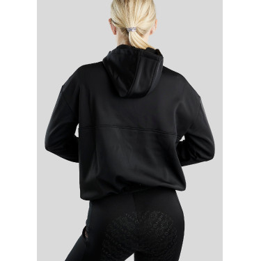 Anorak Montar com zíper de um quarto, bolso e capuz feminino Anorak Montar com zíper de um quarto, bolso e capuz feminino