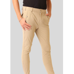 Calça de montaria Gary masculina full grip Bege