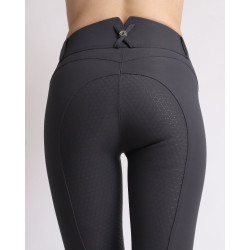 Calça de Montar Molly Yati feminina cintura alta full grip Cinzento Calça de Montar Molly Yati feminina cintura alta full grip Cinzento