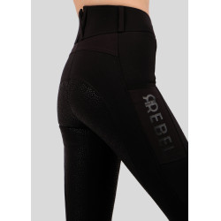Calça Montar Rebel cintura alta full grip feminina Preto