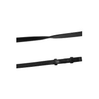 Rendas Montar couro/borracha gancho francês couro curtido Preto