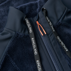 Colete sem mangas Kingsland em velo coral feminino KLVania Marinho Azul-marinho