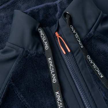 Colete sem mangas Kingsland em velo coral feminino KLVania Marinho Azul-marinho