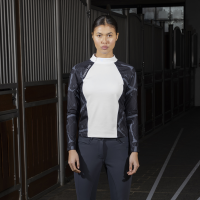 Camisa de competição feminina Kingsland KLVea de mangas compridas Marinho Azul-marinho