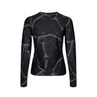 Camisa de competição feminina Kingsland KLVea de mangas compridas Marinho Azul-marinho