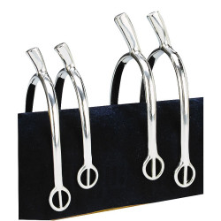 Esporas Feeling Prince de Galles compensadas com passadores arredondados em inox Esporas Feeling Prince de Galles compensadas com passadores arredondados em inox
