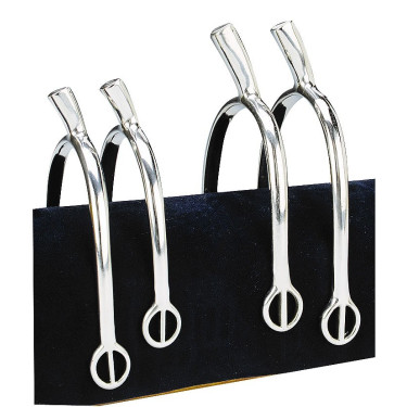 Esporas Feeling Prince de Galles compensadas com passadores arredondados em inox Esporas Feeling Prince de Galles compensadas com passadores arredondados em inox