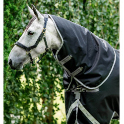 Cobre-pescoço Horseware 0g para manta Amigo XL Preto / cinza titânio / prata