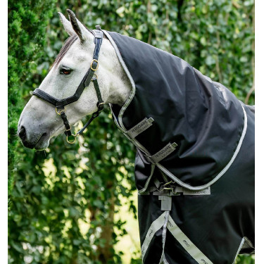 Cobre-pescoço Horseware 0g para manta Amigo XL Preto / cinza titânio / prata Cobre-pescoço Horseware 0g para manta Amigo XL Preto / cinza titânio / prata
