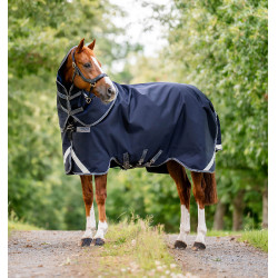 Cobertura Horseware Rambo Supreme Turnout Vari-layer 1680D 250g Marinho / tempestade / cinza prateado