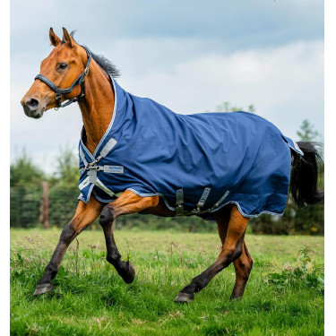 Cobertura Horseware Rhino Wug 100g Marinho / cinza titânio / azul clássico