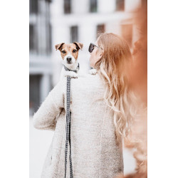 Trela para cão Pied-de-poule Kentucky Preto Trela para cão Pied-de-poule Kentucky Preto