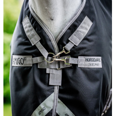 Capa Horseware Amigo 1200D Plus Turnout Bundle 50g 100g e 200g Preto / cinza titânio / prata Capa Horseware Amigo 1200D Plus Turnout Bundle 50g 100g e 200g Preto / cinza titânio / prata