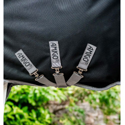 Capa Horseware Amigo 1200D Plus Turnout Bundle 50g 100g e 200g Preto / cinza titânio / prata