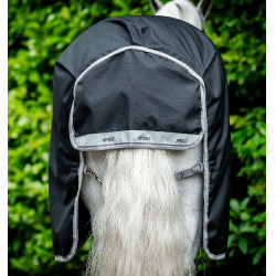 Capa Horseware Amigo 1200D Plus Turnout Bundle 50g 100g e 200g Preto / cinza titânio / prata