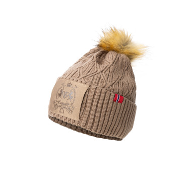 Gorro B Vertigo tricotado Faye Castanho lama Bege Gorro B Vertigo tricotado Faye Castanho lama Bege