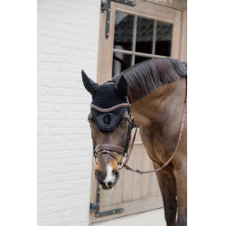 Bridão Dy'on D collection focinheira combinada trançada com Pull Back Castanho Bridão Dy'on D collection focinheira combinada trançada com Pull Back Castanho