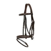Bridon Working by Dy'on noseband combinada com mosquetões Castanho