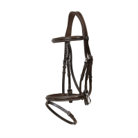 Bridon Working by Dy'on noseband combinada com mosquetões Castanho Bridon Working by Dy'on noseband combinada com mosquetões Castanho