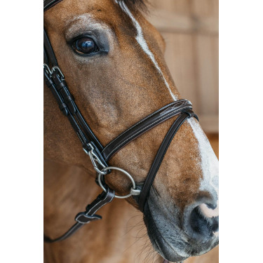 Bridon Working by Dy'on noseband combinada com mosquetões Castanho Bridon Working by Dy'on noseband combinada com mosquetões Castanho