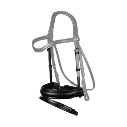 Narigueira Dy'on coleção dressage couro liso Combinada Média Com Fecho Pull Back Fosco
