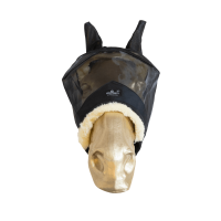 Máscaras anti-moscas Kentucky Skin Friendly com orelhas Preto