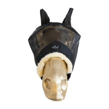 Máscaras anti-moscas Kentucky Skin Friendly com orelhas Preto