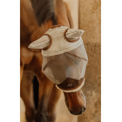 Máscaras anti-moscas Kentucky Skin Friendly com orelhas Prata