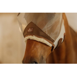 Máscaras anti-moscas Kentucky Skin Friendly com orelhas Prata