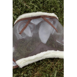 Máscaras anti-moscas Kentucky Skin Friendly com orelhas Prata