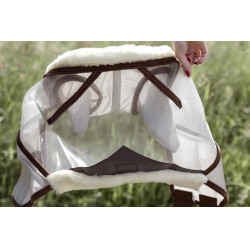 Máscaras anti-moscas Kentucky Skin Friendly com orelhas Prata