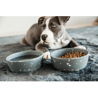 Tigela para cão Bamboo Terrazzo Kentucky Cinzento