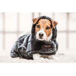 Casaco para cão em pelo sintético Kentucky Cinzento Casaco para cão em pelo sintético Kentucky Cinzento