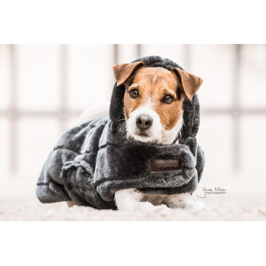 Casaco para cão em pelo sintético Kentucky Cinzento Casaco para cão em pelo sintético Kentucky Cinzento