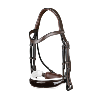 Bridão Working da Dy'on Muserolle Largo Verniz Forro Branco Preto Bridão Working da Dy'on Muserolle Largo Verniz Forro Branco Preto