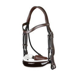Bridão Working da Dy'on Muserolle Largo Verniz Forro Branco Castanho Bridão Working da Dy'on Muserolle Largo Verniz Forro Branco Castanho
